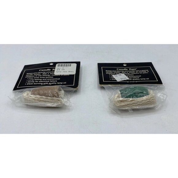 Vtg Candle Tops Wick Holder Wine Bottle Jar Candles Oil Lamp Alcohol Lot 2 NOS - Picture 10 of 13